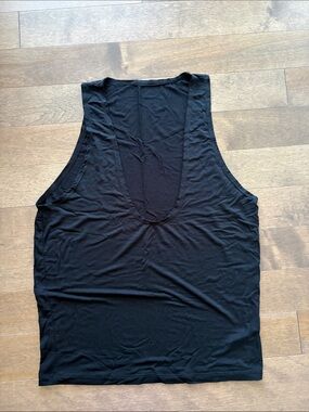 Joah Brown Black Scoop Neck Sleeveless Tank Top